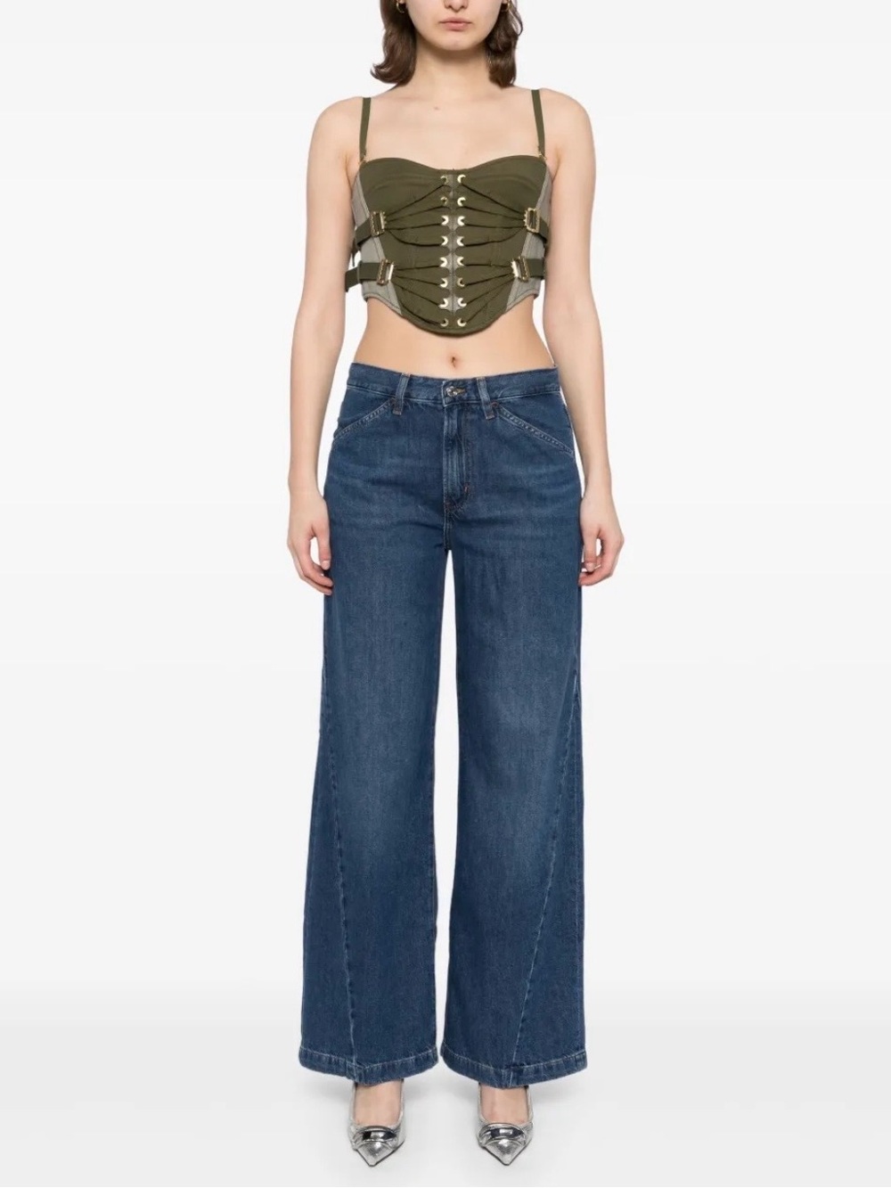Frame Le Baggy Wide-Leg Jeans - Dark Blue